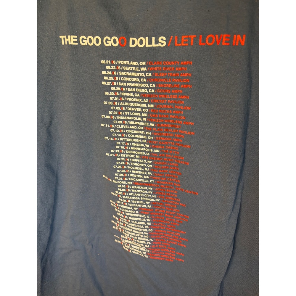 Goo Goo Dolls 2006 Let Love In Tour T Shirt Blue Graphic Tee XL - Picture 5 of 5